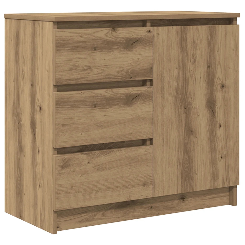 Credenza con Cassetto Rovere Artigianale 71x35x65 cm Truciolato 861579