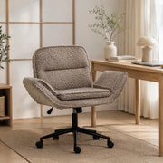 Sedia da ufficio 60.0x30.0x53.0 cm regolabile in altezza e girevole in teddy marrone