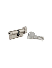 Cilindro europeo Transit 1 con pomolo 30 x 40 mm, nichelato, 5 chiavi – THIRARD