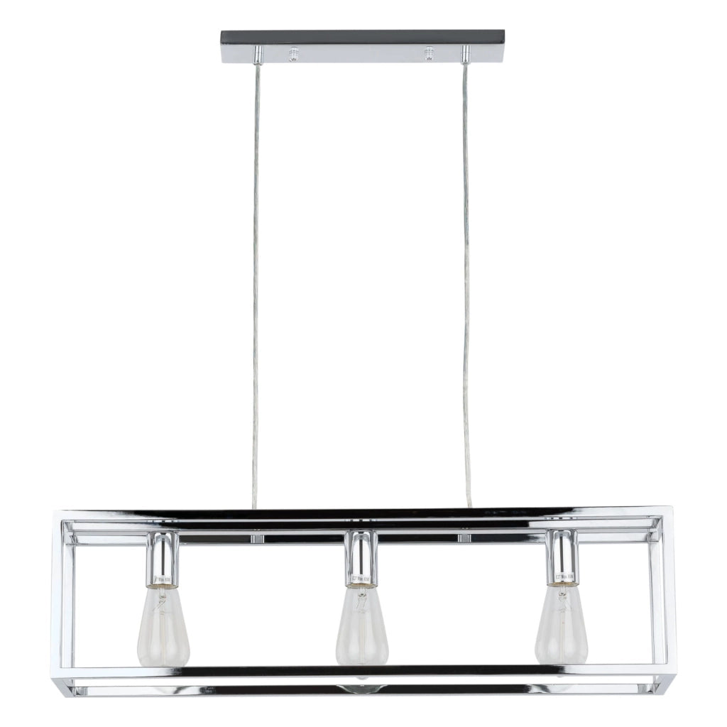 Lampadario Italux Sigalo industriale cromo 3xE27