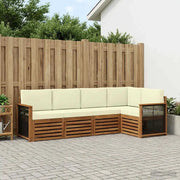 Set divano sezionale con cuscino 4 pcs Naturale e Crema 3384351