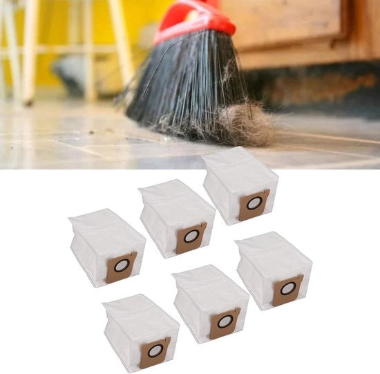 Set di sacchi aspiratore, 6 pezzi, Telaio, Chiusura automatica, Sostituibile, Universale, Utilizzo domestico