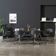 Sedie da Pranzo Girevoli 6 pz Grigie in Tessuto cod mxl 16376