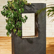 Fontana da Giardino con Illuminazione a LED - Aspetto di Pietra - Dimensioni: circa 93 x 56 x 20 cm - Materiale: Poliressina - Colore: Grigio Scuro - Fontana da Giardino