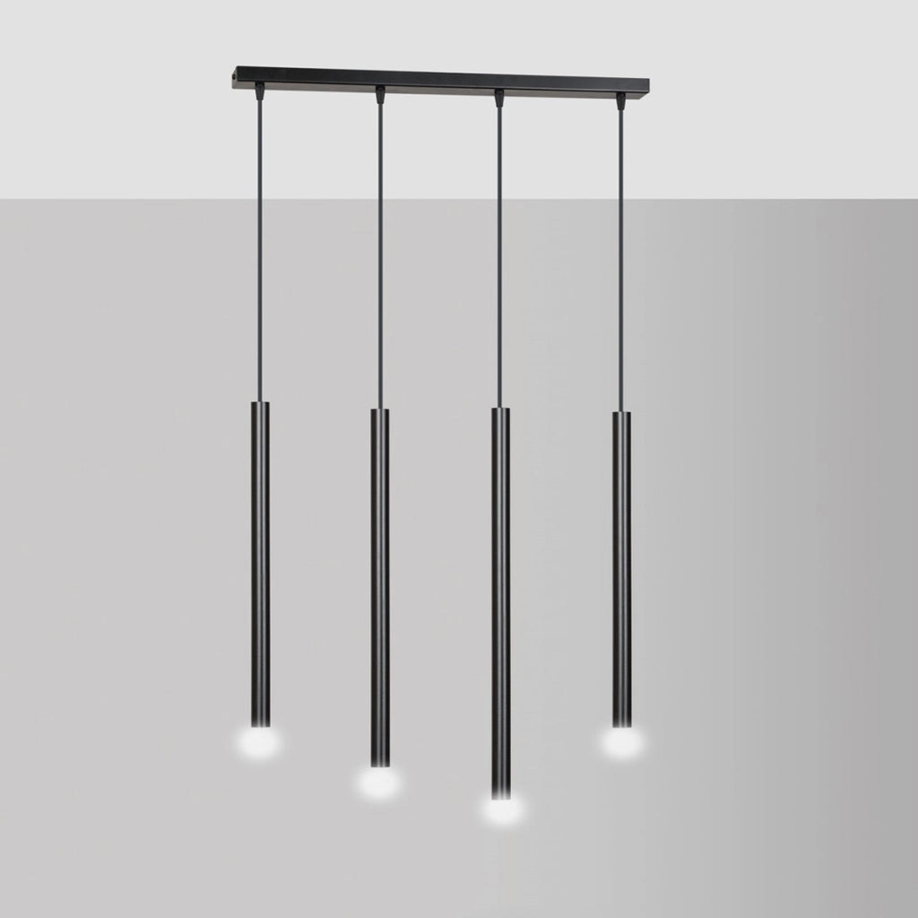 Lampada a sospensione Selter in acciaio nero opaco