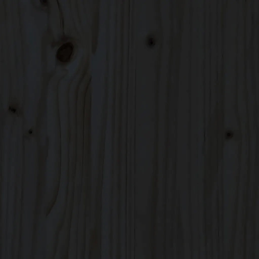 Tavolino da Salotto Nero Ø 40x60 cm in Legno Massello di Pino 822361