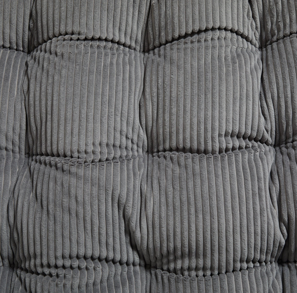 Sedia a dondolo da esterno con cuscino spesso 75x116x82 cm in acciaio; grigio con struttura nera