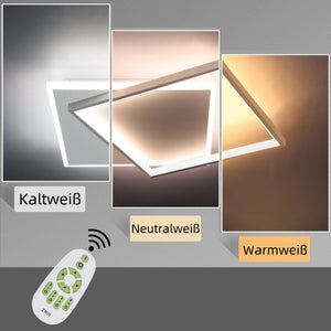ZMH Lampada da soffitto plafoniera LED 44W dimmerabile quadrata bianca per camera letto