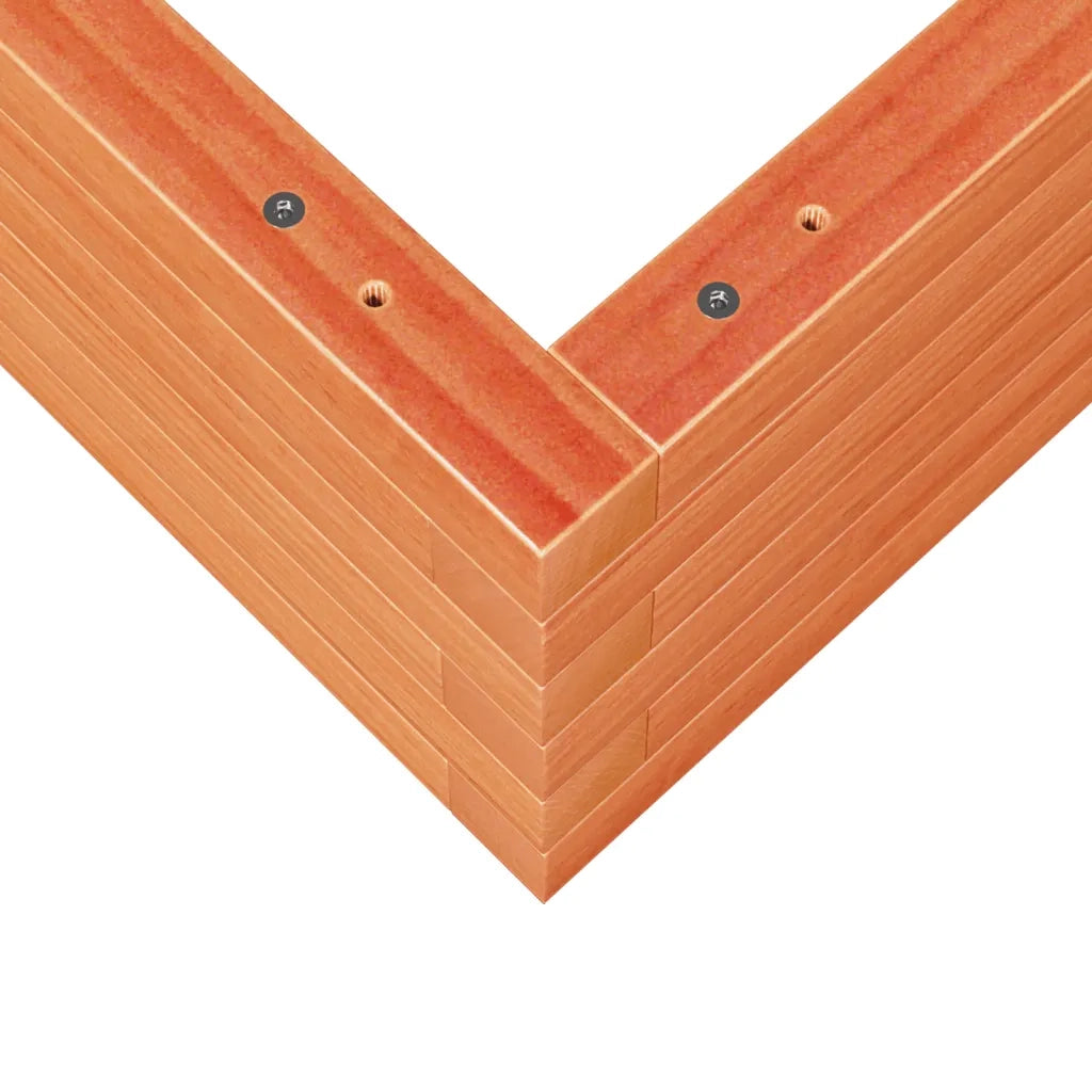 Fioriera Giardino Marrone Cera 60x60x23 cm Legno Massello Pino 847190