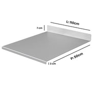 ZoiMania - Spianatoia - Acciaio Inox - Cucina - Profondità 50 Dimensione Spianatoia: L 110 x P 50 x 7cm x 3cm