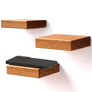 Set di 3 pannelli di legno di abete massiccio - Pannelli galleggianti - Fatti a mano da abete massiccio - Design moderno - Mensole multifunzionali per piante