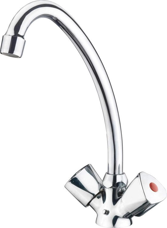 Wastafelmengkraan in messingspoj con uscita regolabile - verniciato - rubinetto da cucina - alta pressione - LI5
