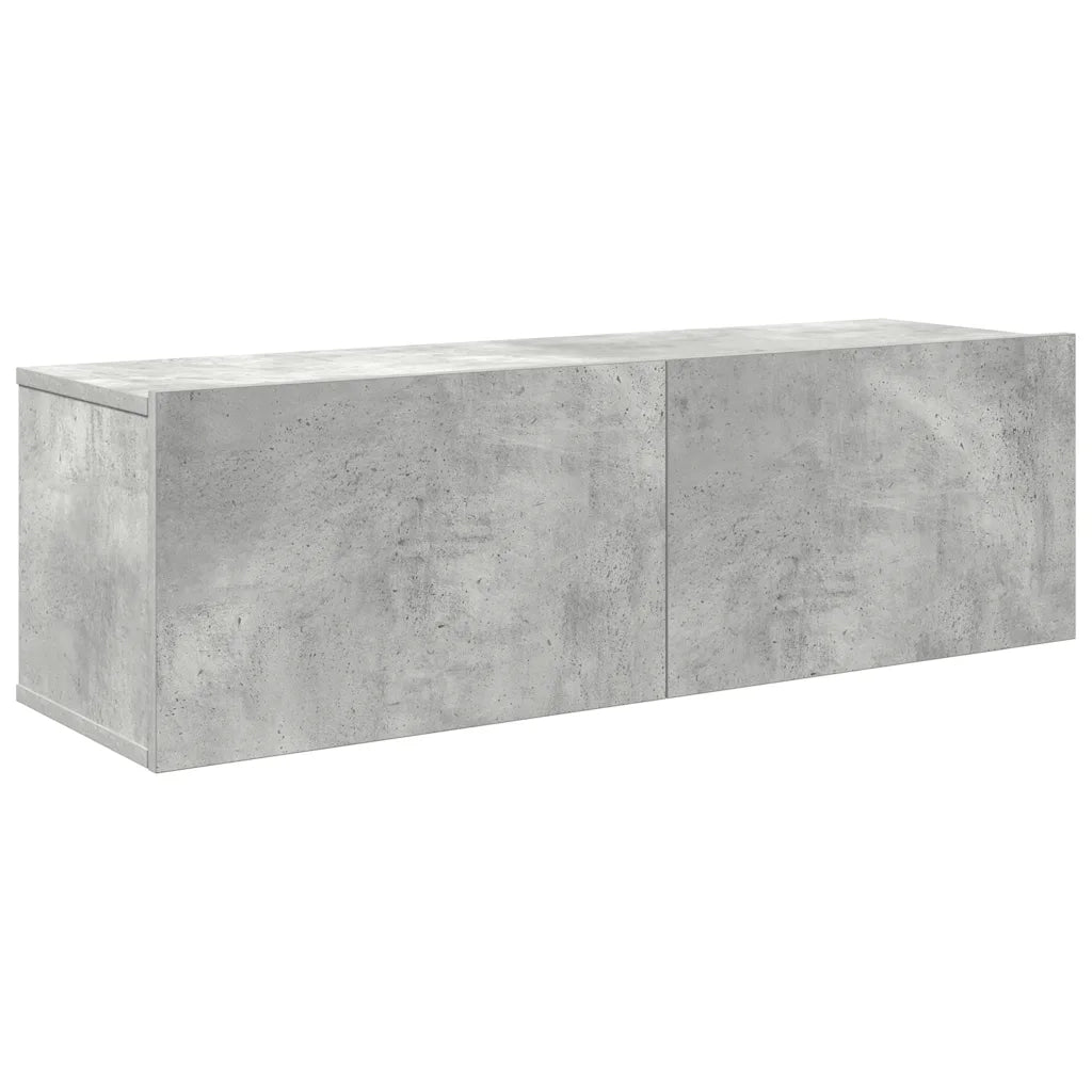 Set di Mobili Porta TV 4 pz Grigio Cemento in Legno Multistrato
