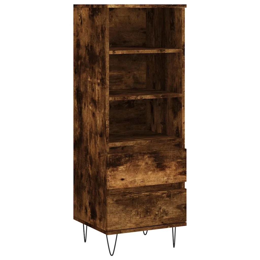 Credenza-Buffet-Armadio da cucina Rovere Fumo 40x36x110 cm in Legno Multistrato 516744