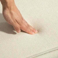 Poltrona Letto Pieghevole con Schienale Imbottito, 73x100x60cm, Bianco Crema