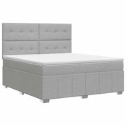 Letto box spring con materasso Grigio Chiaro 140 x 190 cm 3454134