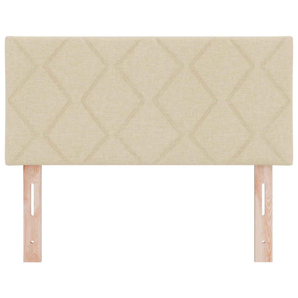 Testiera LED Design a Blocchi di Diamante Color Crema 90 cm Tessuto