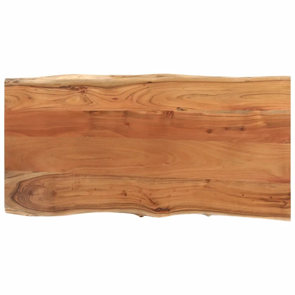 Piano Tavolo | Superficie Tavolo | Piano Scrivania 80x40x2,5 cm Rettangolare Legno Acacia Bordi Vivi
