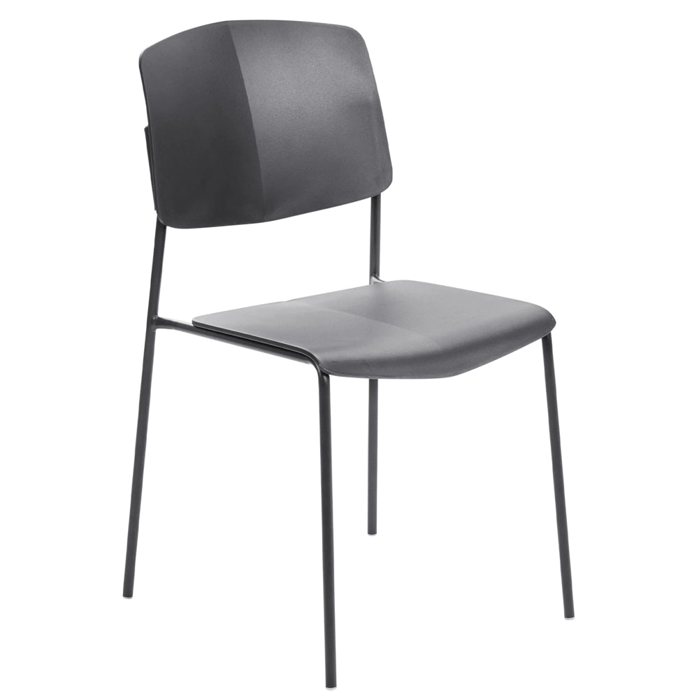 Set di 2 sedie da pranzo in plastica nero Design moderno e contemporaneo per la sala da pranzo