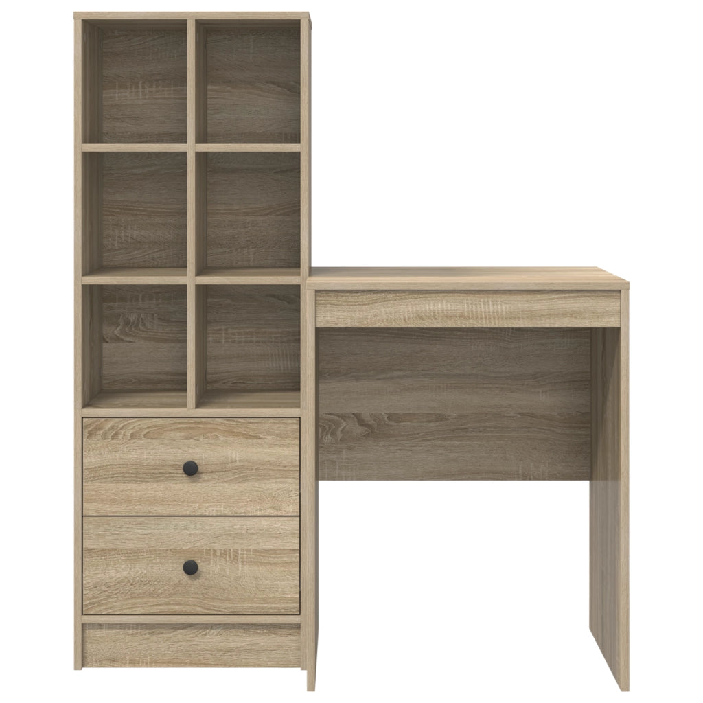 Scrivania con Stoccaggio Rovere Sonoma Legno Ingegnerizzato
