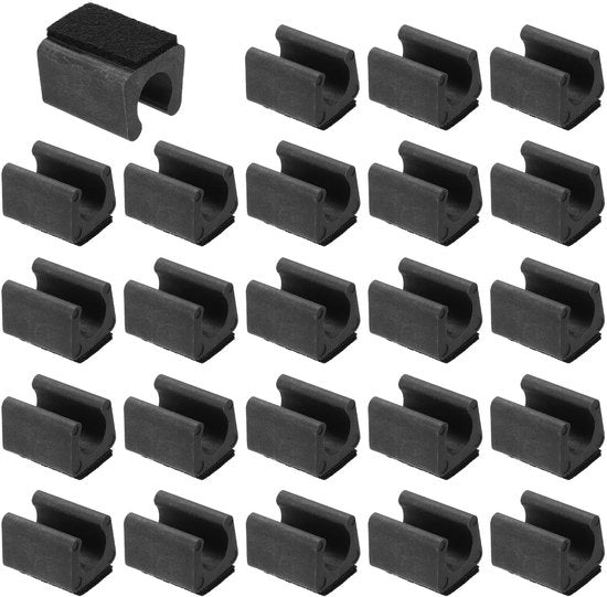 24 pezzi di copertura per gambe di tavolo rettangolare con pelle artificiale, 14 mm scorre silenziosamente, senza graffi, senza rumore, per gambe di mobili, in legno duro, per gomiti di pavimento, per coperture di gambe di tavolo, nero