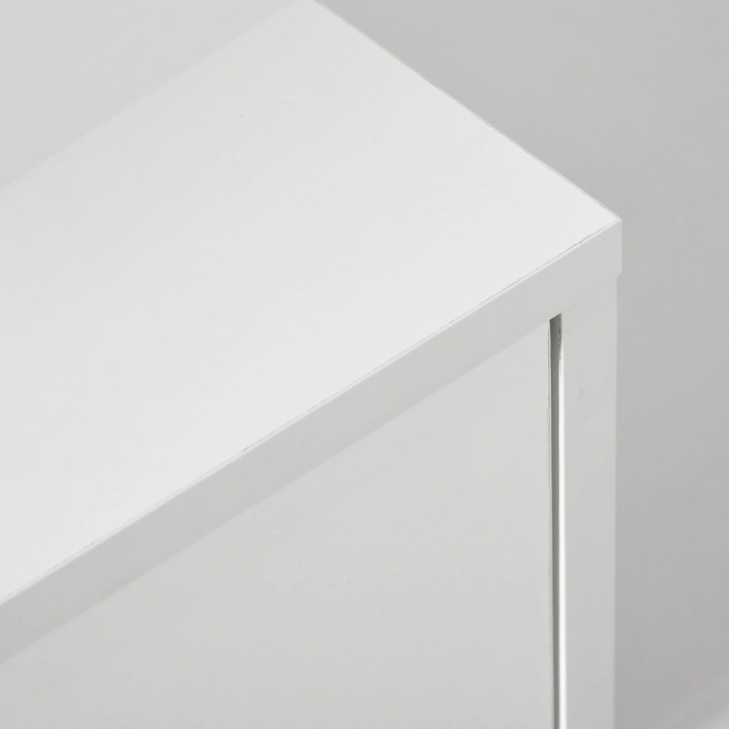 Cassettiera con 3 Cassetti ¨C Zephmum ¨C Bianco Legno Pino 80x30x80 cm
