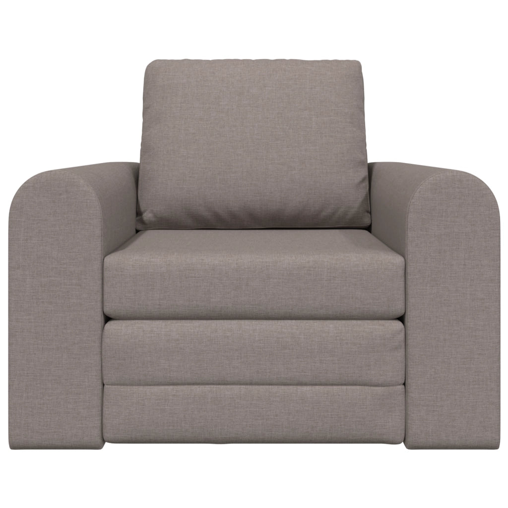 Divano Letto a Pavimento 2-in-1 Tortora 98x71x83 cm Tessuto