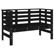 Panchina da Giardino | Panca da Giardino Nera 111,5x53x71 cm Legno Massello di Pino