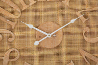 Orologio da Muro Boho Ø 60x4,5 cm in Rattan