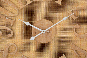 Orologio da Muro Boho Ø 60x4,5 cm in Rattan