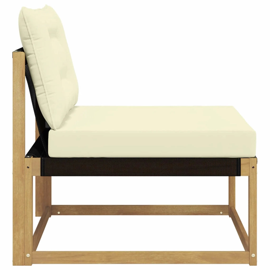 Divano centrale per esterno-Divano componibile Bianco 79 x 83 x 73 cm acciaio 436843
