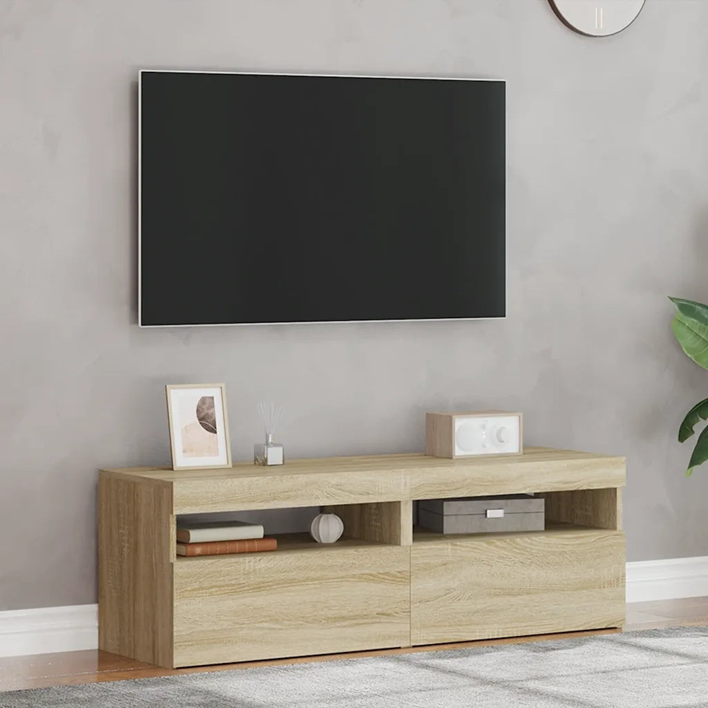 Mobili Porta TV con LED 2 pz Rovere Sonoma 60x35x40 cm 804416
