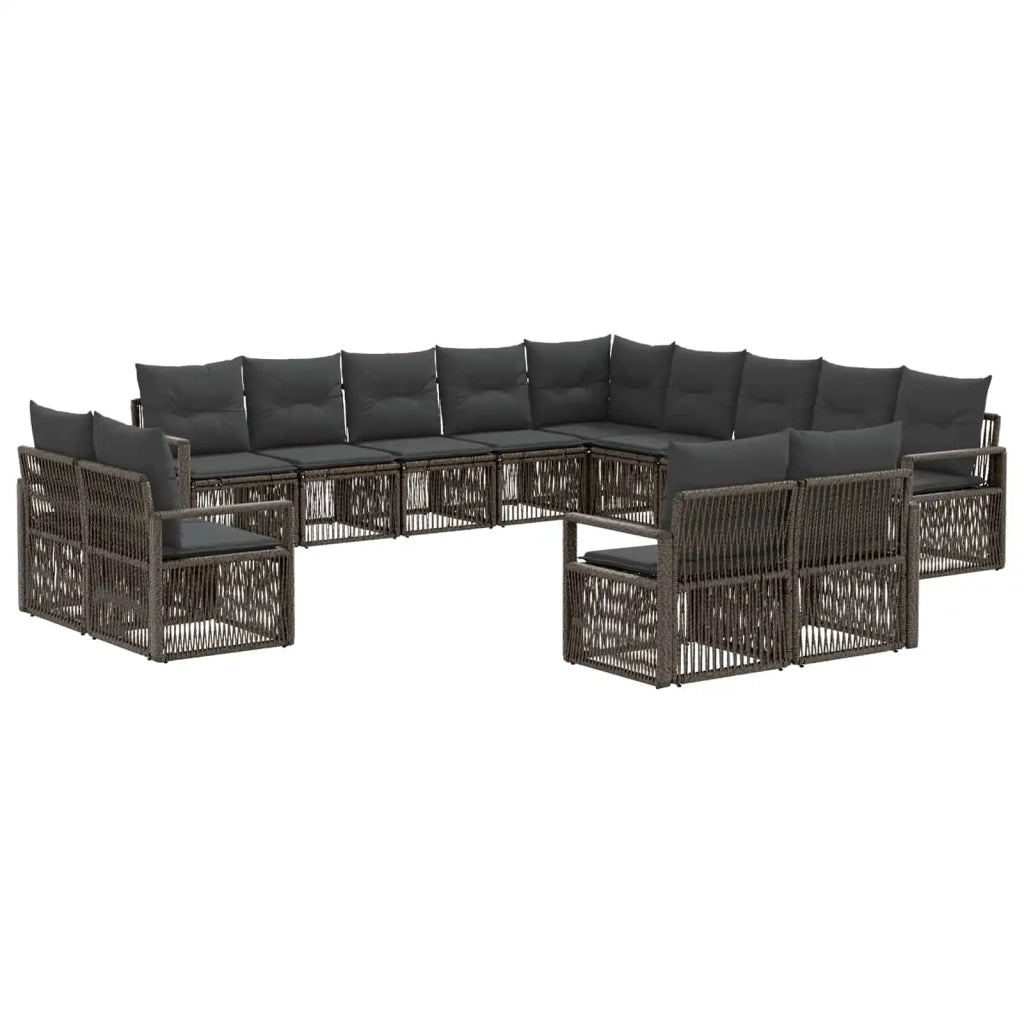 Set Divano da Giardino 13 pcs Grigio polyrattan 3435893