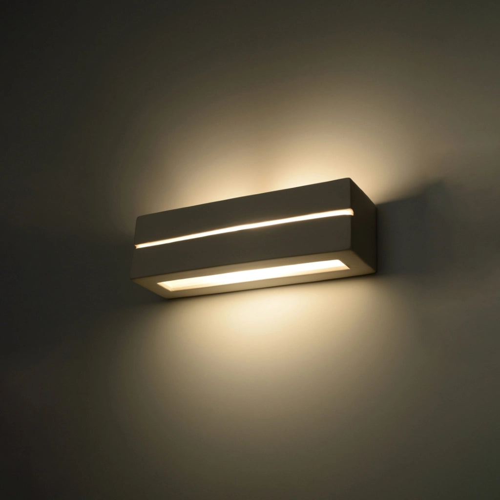 Applique da parete ceramica bianca Pure Lume Polaro E27