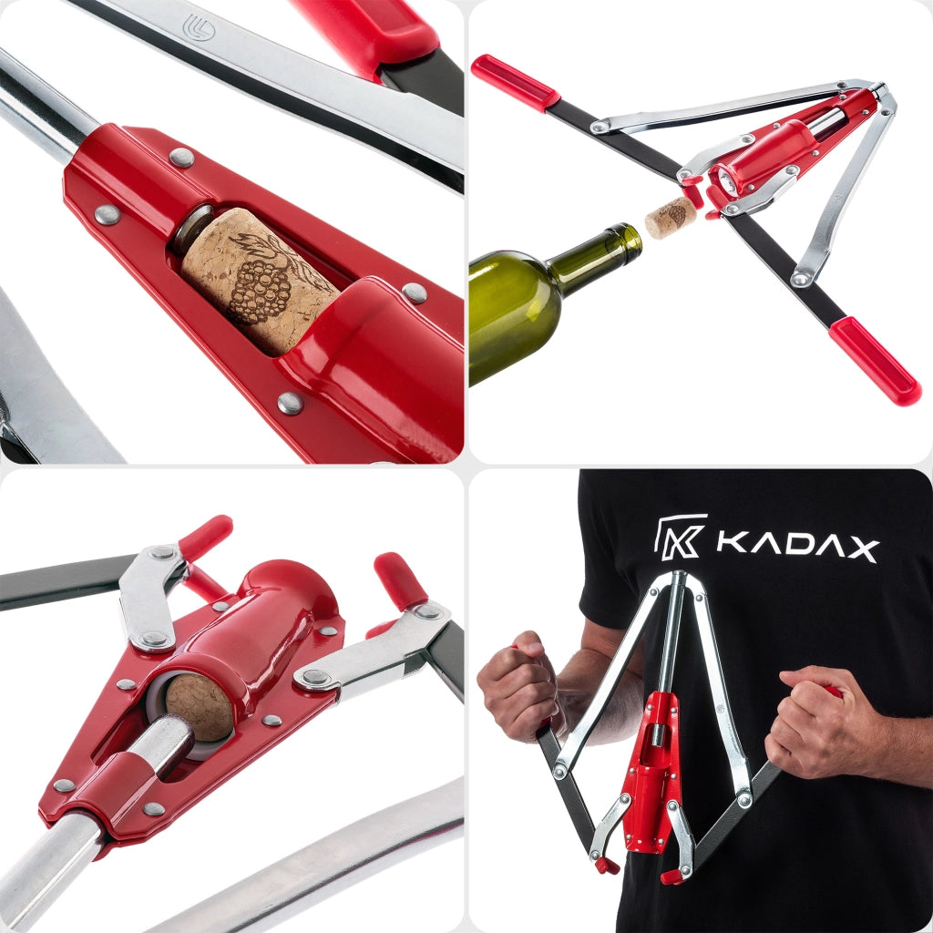 KADAX Tappatrice manuale a due bracci in metallo per la tappatura manuale di bottiglie di vino.