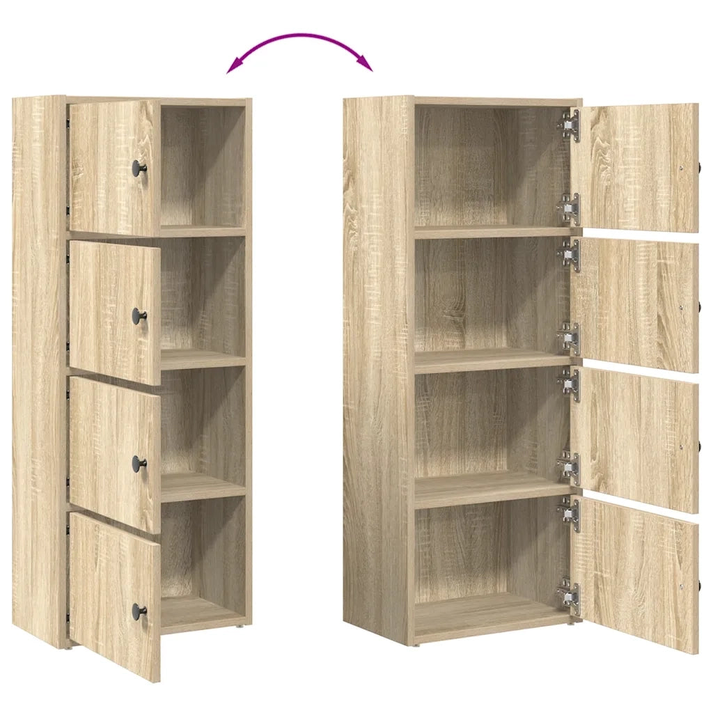 Libreria-Scaffale per Libri-Mobile di Stoccaggio Rovere Sonoma 40x24x102 cm in Legno Multistrato