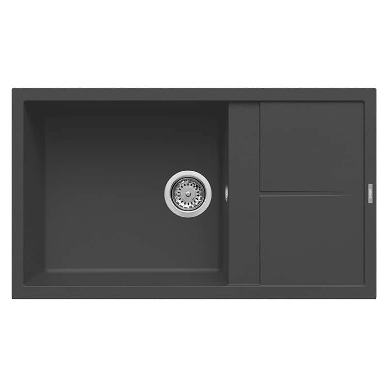 Lavello Elleci Incasso 1 vasca 86x50 Unico 410 Granitek Antracite LGU41059