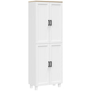 Mobile Dispensa da Cucina 60x30x170,5 cm a 4 Ante in Legno Bianco