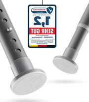 Stang per tenda doccia 160-210 cm grigia estensibile - Senza forare - Stang per corda tenda per tende pesanti - Maniglia per tenda doccia bagno armadio Ø25 mm acciaio inox stang per tenda doccia estensibile