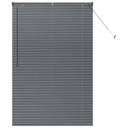 Tendaggi a Veneziana | Tenda a lamelle Grigio scuro 175 x 110 cm Alluminio