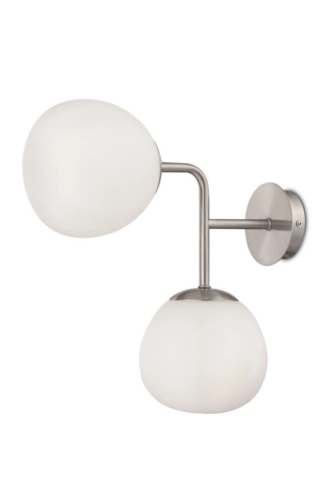 Maytoni Applique contemporanea Erich 2 luci E14 nichel metallo vetro soffiato