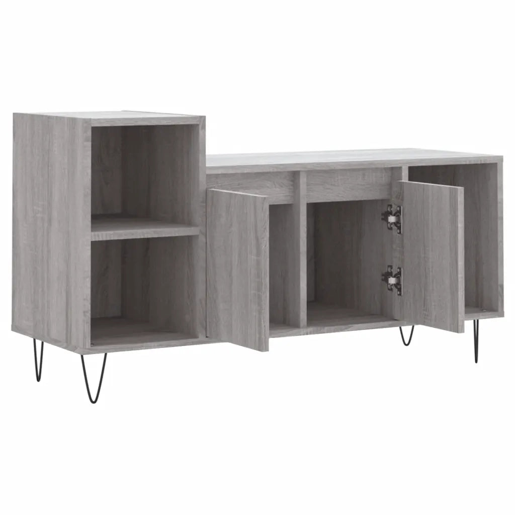 Mobile TV-Credenza TV-Console TV Grigio Sonoma 100x35x55 cm in Legno Multistrato 907472