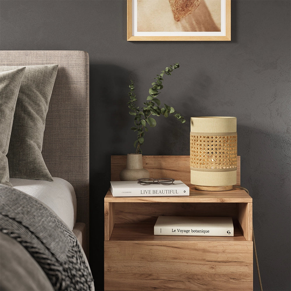 Vicco Lampada da tavolo Rattan/crema 17.5 x 26.5 cm
