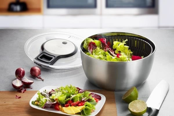 Gefu 28160 Speed Wing Centrifuga per insalata 5L in acciaio inossidabile colore Acciaio inox