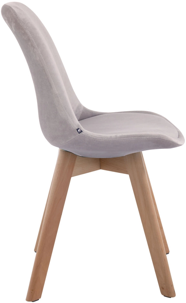 Sedia Borneo in velluto grigio,natura