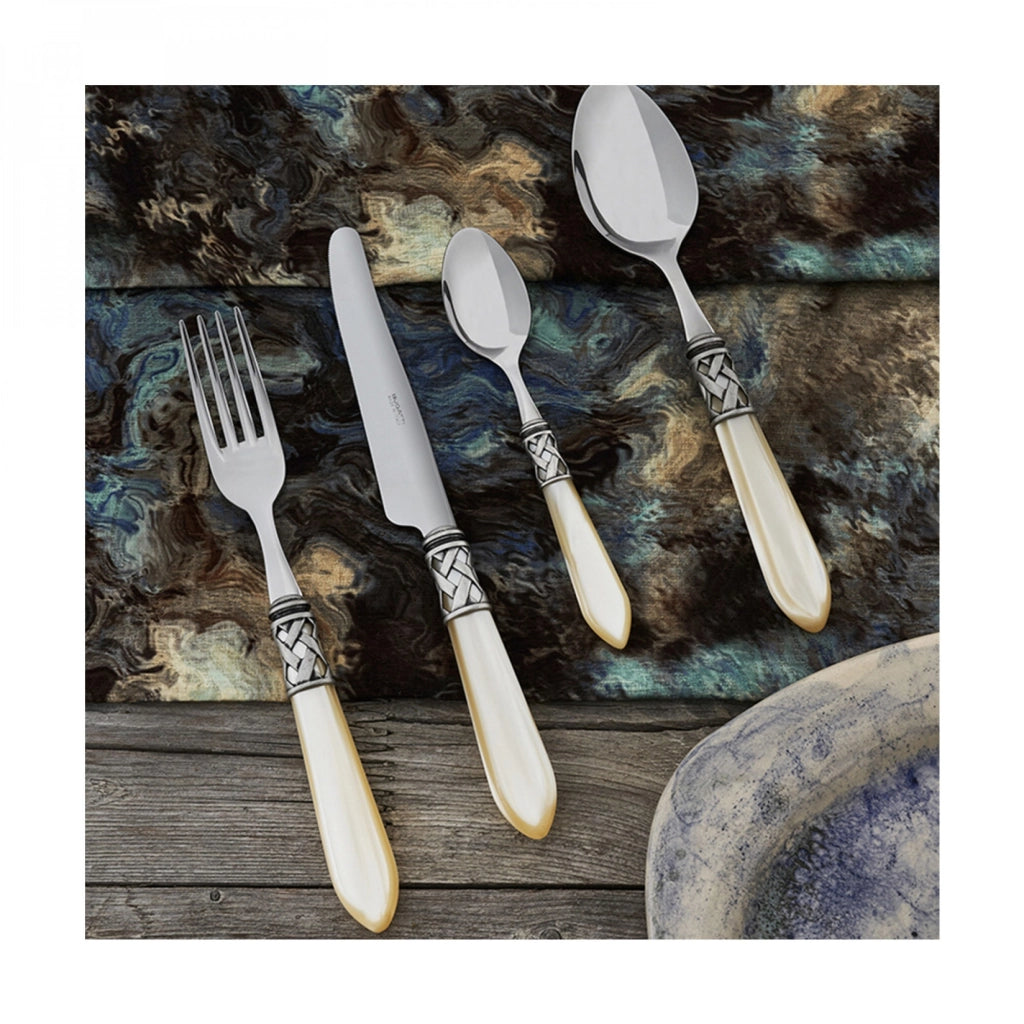ALADDIN Ghiera Argento Anticato, Posate Set 44 Pz, Scatola