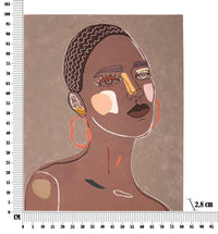 Dipinto su Tela Tribal 1 80x2,8x100 cm in Legno e Tessuto