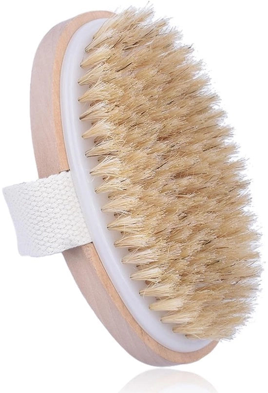 Liscia spazzola per il corpo spazzola esfoliante con setole naturali spazzola per il bagno per la rimozione delle cellule epidermiche morte miglioramento della funzionalità linfatica peeling