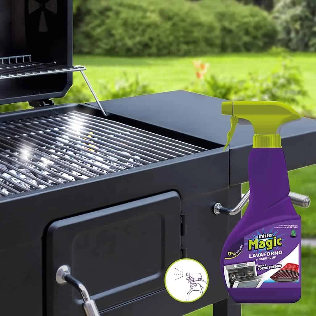 Lavaforno e Barbecue, Sgrassa e Igienizza, Previene i Cattivi Odori, Con estratti naturali di Agrumi,500ml, Mister Magic