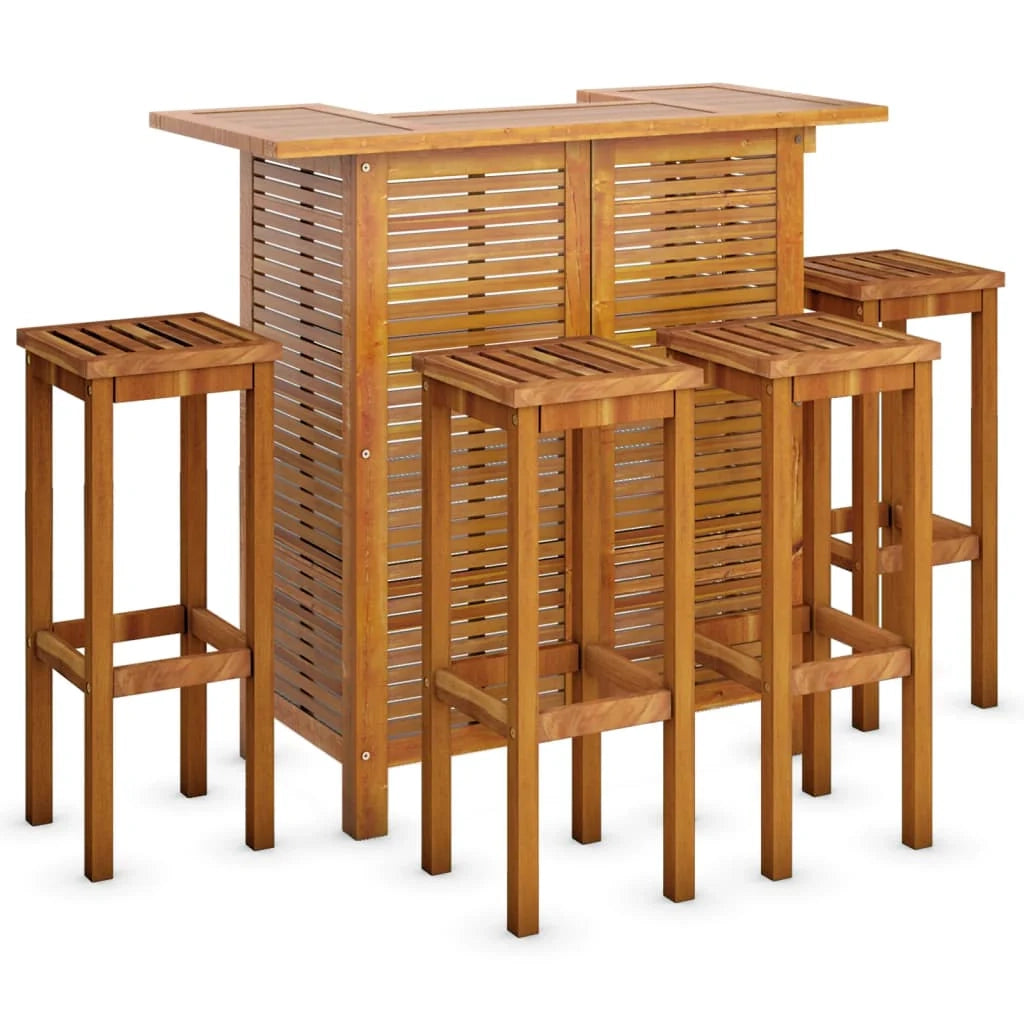Set bar da giardino 5 pezzi in legno massello di acacia 02_0013391